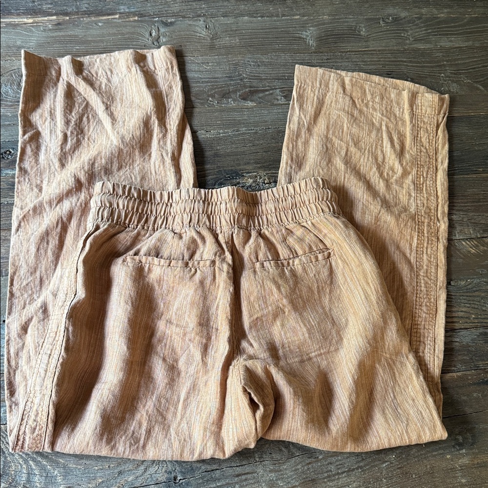 Athleta Cabo linen textured wide leg pants like new size 4 small - Picture 7 of 9